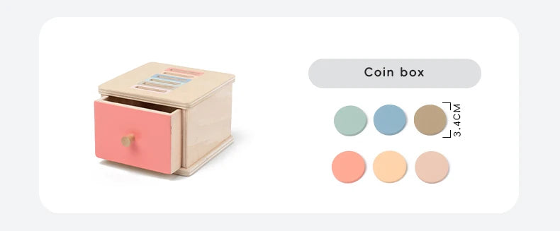 Wooden Montessori Sorting Box with Shape & Color Matching Games