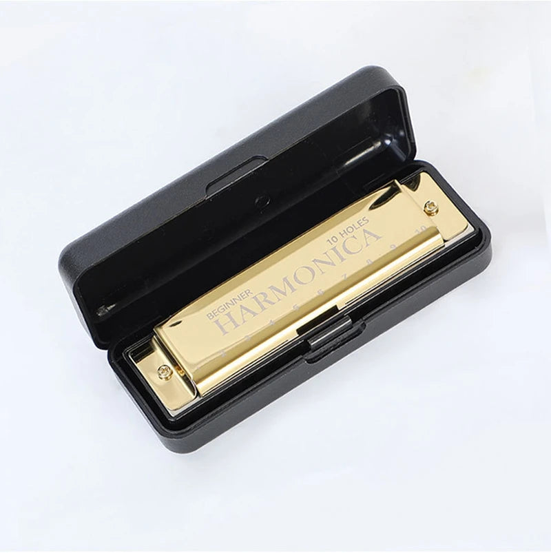 10-Hole Diatonic Harmonica in C with Storage Case