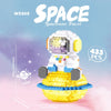 Luminous Astronaut Moon Building Blocks Set with LED Light Technology