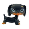 Schwarze Sammlerkatzenfigur mit großen blauen Augen und orangefarbenen Akzenten.