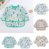 Waterproof Long-Sleeve Baby Bib with Art Smock Design