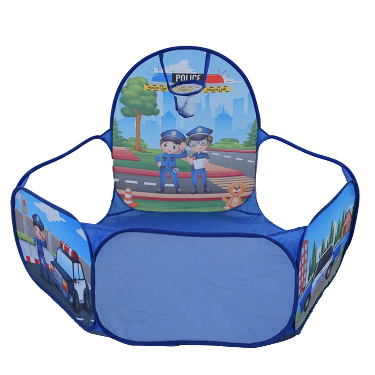 Kids' Foldable Ball Pit Tent with Basketball Hoop
