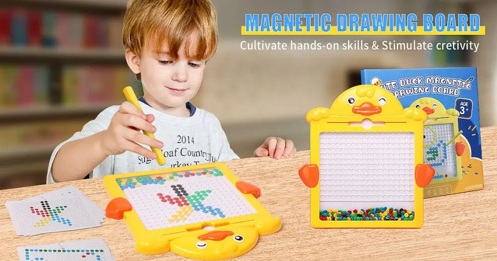 Magnetic Drawing Board for Kids – Reusable Doodle Pad with Chunky Pen