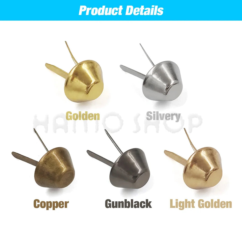 Metal Bag Bottom Rivets for Leather Craft and DIY Projects