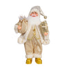 A 30cm Christmas Santa Claus figurine with a white beard, gold trim, and festive attire.