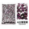 Bag of A22 grape purple flat-back resin rhinestones for DIY craft and nail art