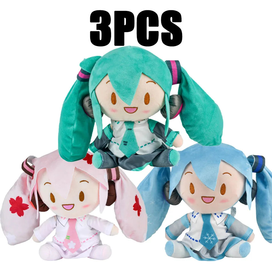 Hatsune Miku Plush Doll – Cute 20cm Anime Sitting Figure