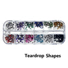 12-Color Glass AB Rhinestone Nail Art Kit