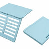 Light blue foldable Mahjong card holder with a non-slip stand.