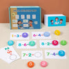 Wooden Arithmetic Card Matching Game for Kids – Addition & Subtraction Early Learning Toy