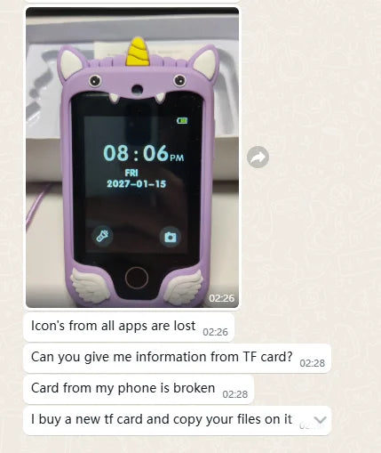 Unicorn Kids Smartphone Toy with Dual Camera and Music Player