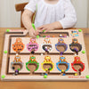Magnetic Color Sorting Maze Board – Montessori Wooden Toy for Counting & Fine Motor Skills