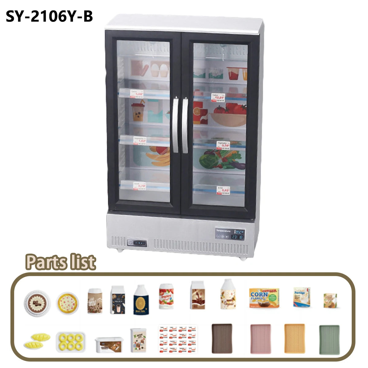 Miniature Play Refrigerator with Light & Sound for Kids