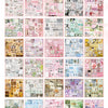 A collection of 125 die-cut stickers in various pink and pastel shades featuring Japanese Showa style designs for DIY crafts.