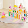 Rainbow Wooden & Acrylic Building Blocks for Creative Play