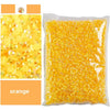 Bag of orange AB-coated flat back resin rhinestones for crafts and DIY projects