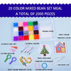 A mixed bean set meal containing 2000 pieces of beads, templates, and various colored metal clips.