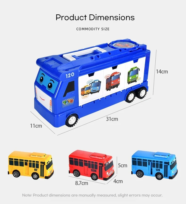 Pull-Back Mini Bus Toy with Openable Doors