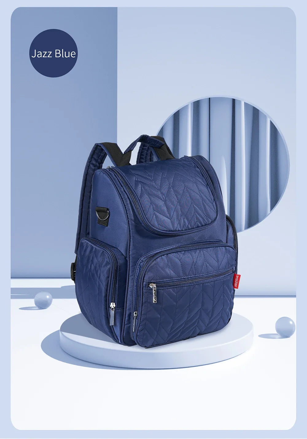 Large-Capacity Waterproof Diaper Backpack for Parents on the Go