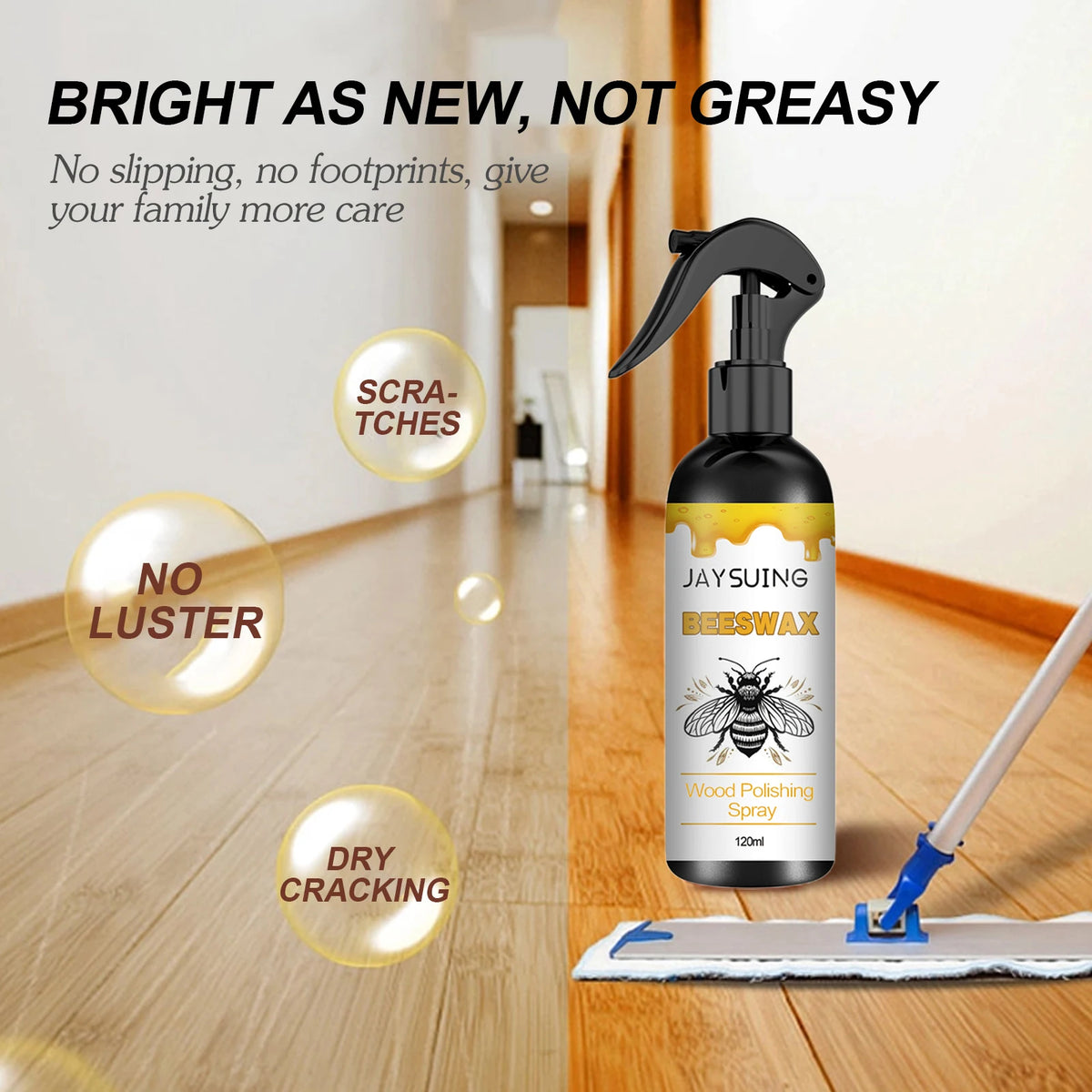 Natural Beeswax Wood Furniture Polish Spray