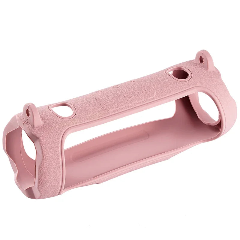 A pink silicone protective case designed for a JBL Charge 6 speaker.