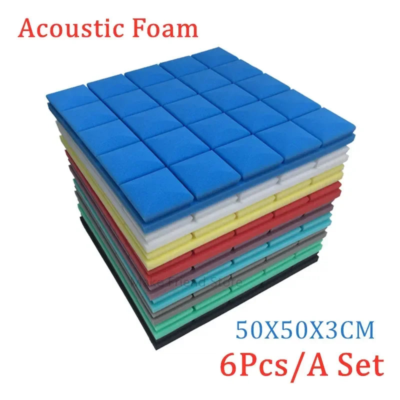 50-Pack Acoustic Foam Panels for Soundproofing and Studio Treatment