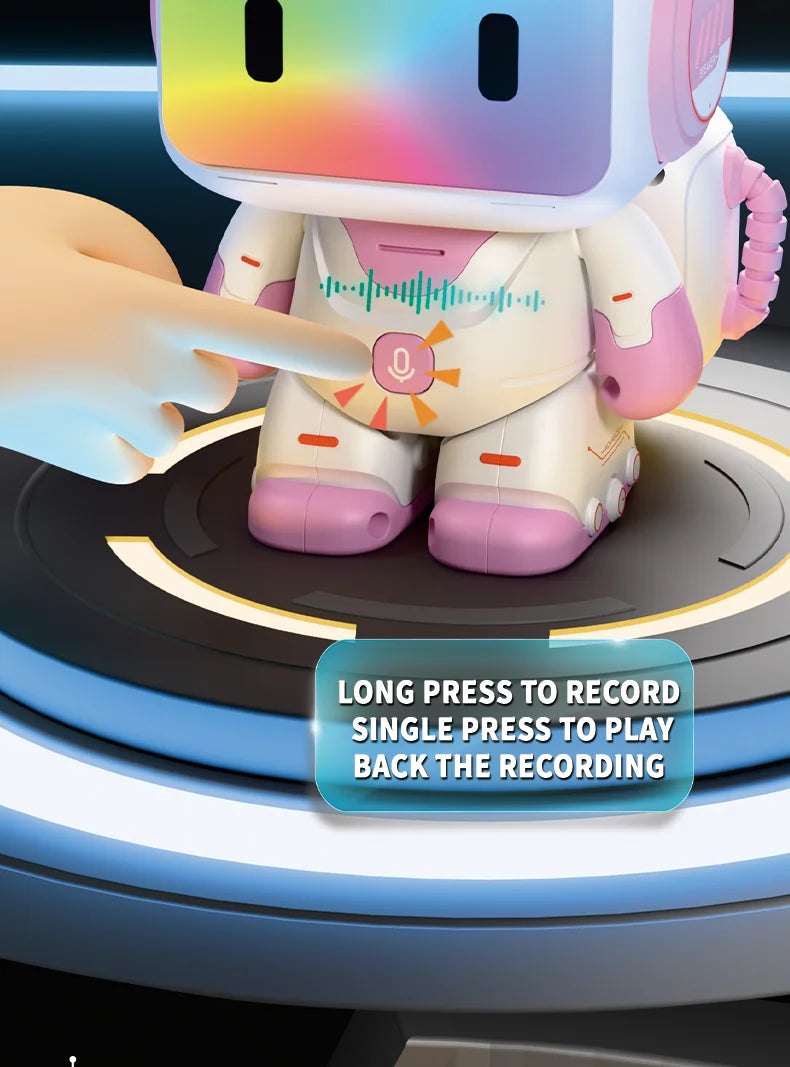Interactive Remote Control Robot with Lights, Music & Recording