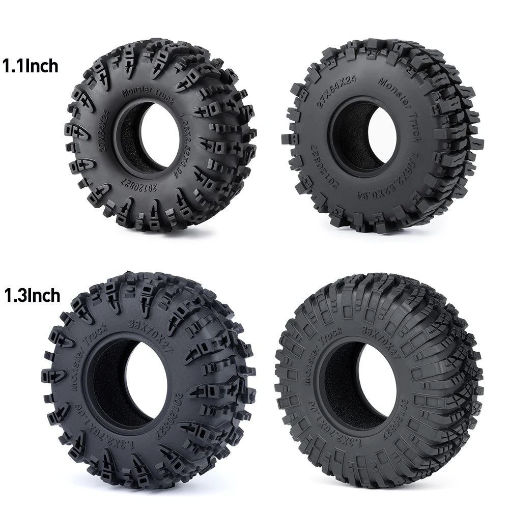 Mud Terrain RC Tires for 1/18 and 1/24 Micro Crawlers