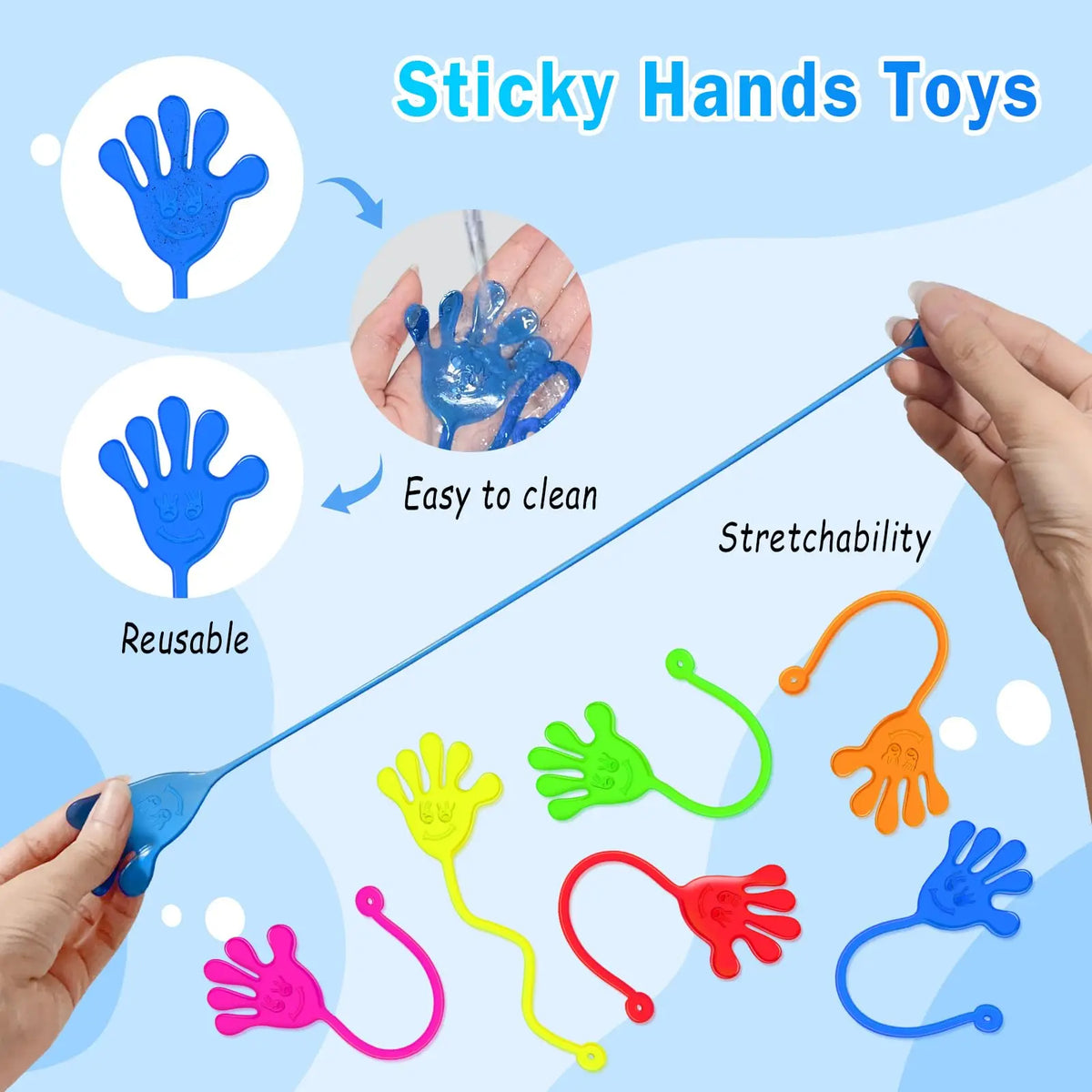 Classic Sticky Hand Party Favors (5-Pack)
