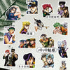 A collection of 82 JoJo's Bizarre Adventure anime stickers featuring various characters and scenes.