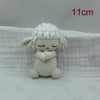 Handmade Amigurumi Plush Toy Set – Fox, Cow & Lamb Sleeping Dolls