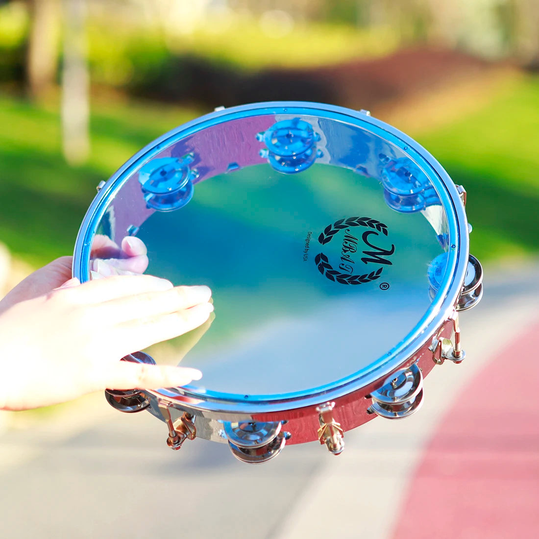 Self-Tuning Double Row Tambourine with Stainless Steel Rings