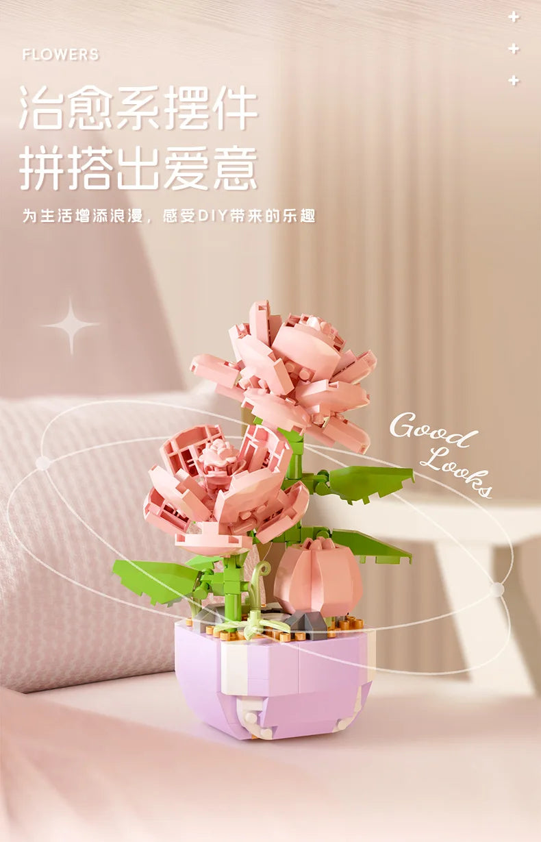 Everlasting Flower Bonsai Building Blocks Set