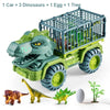 Dinosaur Transport Truck Carrier Playset with Tyrannosaurus Rex