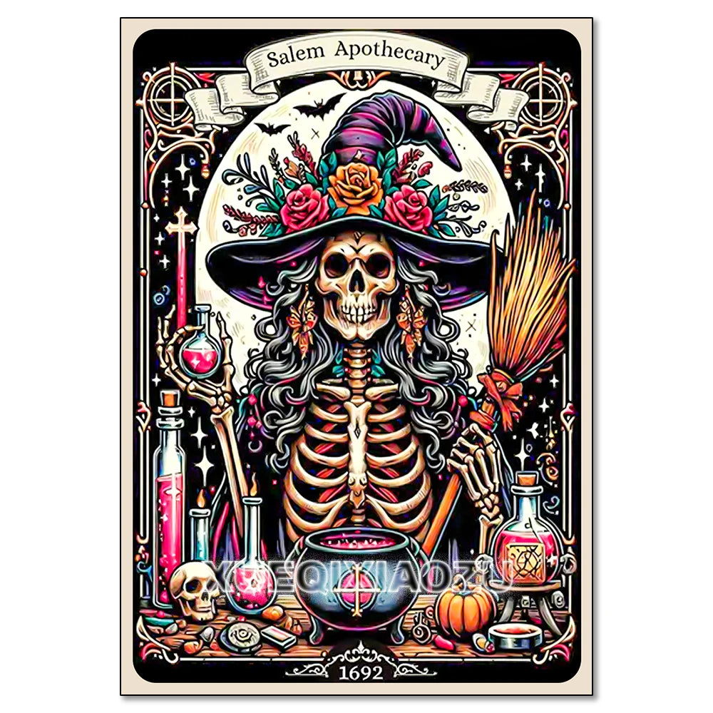 Witch Tarot Diamond Painting Kit - DIY Full Drill Craft for Home Decor