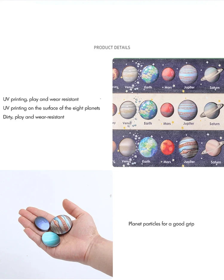 Montessori Wooden Solar System Puzzle for Kids