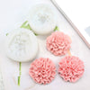 Pink ruffled silicone flower molds for soap, candle, and cake decorating