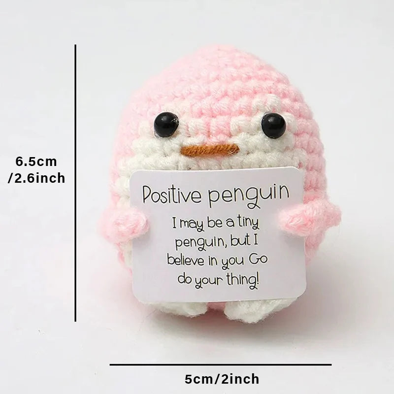 Handmade Crochet Pocket Hug Doll with Positive Vibe