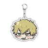Acrylic keychain set featuring chibi versions of Isagi, Bachira, and Kunigami characters.