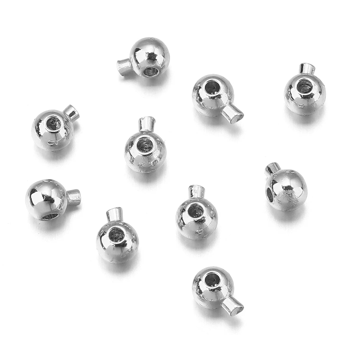 Metal Crimp End Beads for Jewelry Making - Stopper and Positioning Clasps