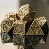 Steampunk Metal Dice Set - 7-Piece Polyhedral RPG Dice