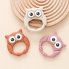 Owl Silicone Baby Teether with Rattle