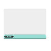 A white rechargeable LED drawing board with a light mint green base and power button indicators.