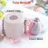 3D Tulip Flower Silicone Mold for Candle and Soap Making