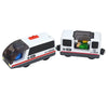 Magnetic Wooden Train Set with Locomotive and Two Carriages