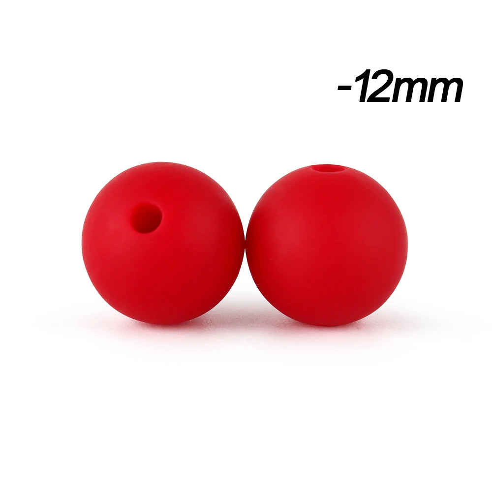 12mm Silicone Beads for DIY Jewelry Making & Crafts (20/50/100 Pack)