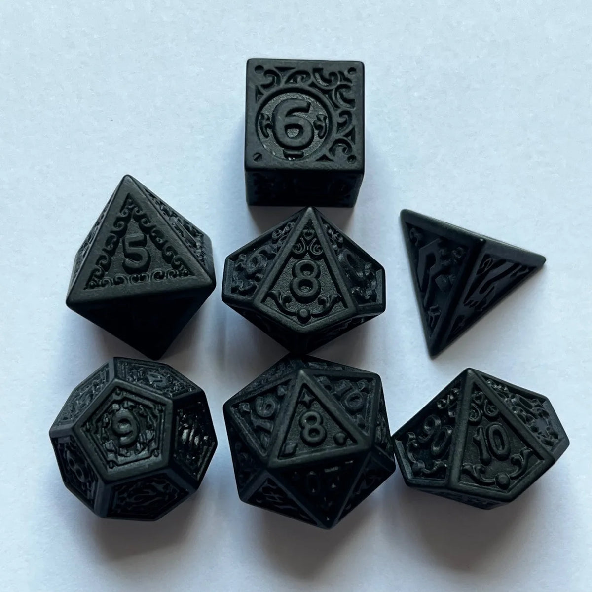 Vintage Retro Polyhedral Dice Set for Tabletop RPG Gaming