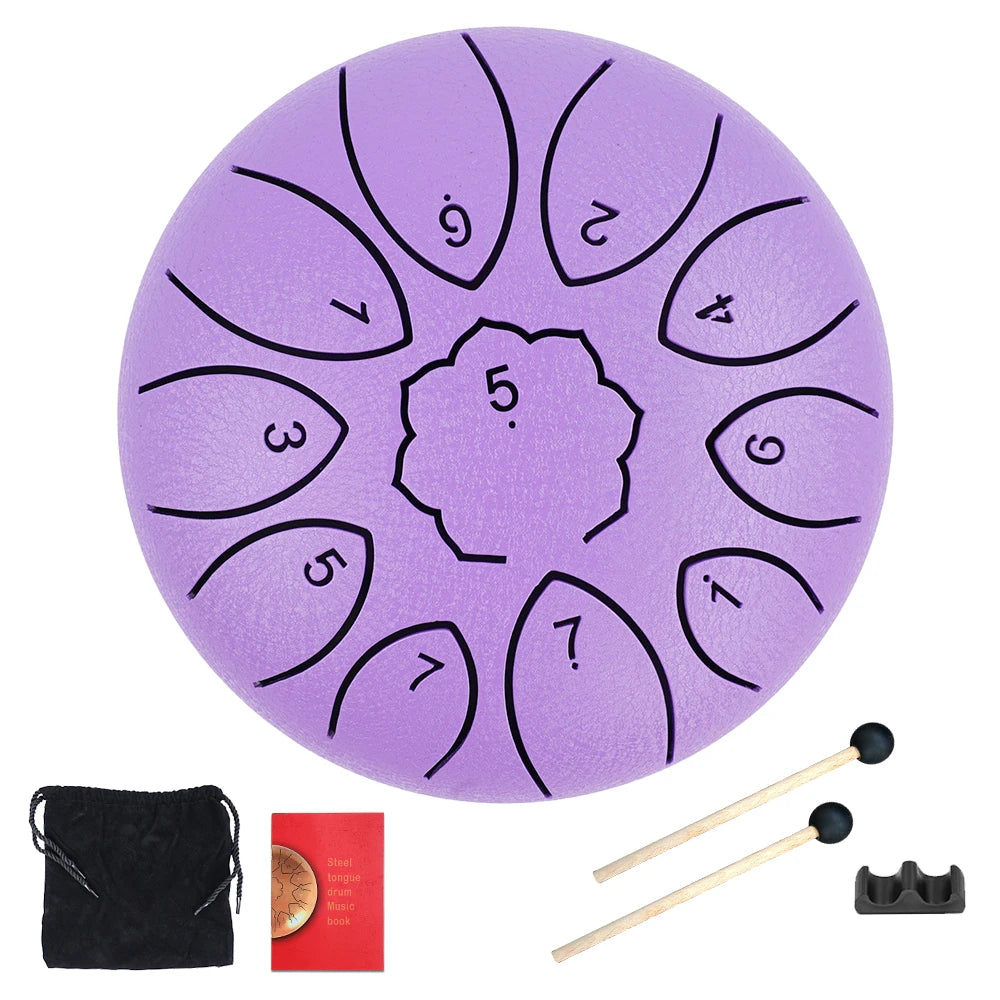 11-Note Steel Tongue Drum Sound Healing Set