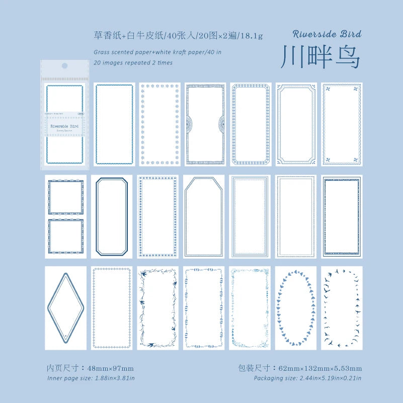 A pack of 40 sheets of grass scented paper for journaling and DIY crafts