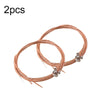 Two sets of rust-resistant acoustic guitar strings with a string changer tool.